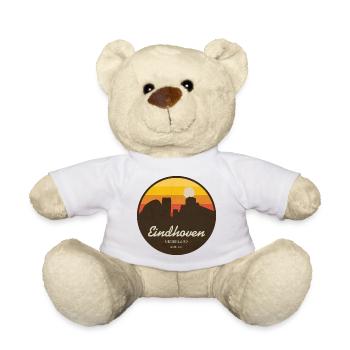 Eindhoven Retro Sonnenuntergang Skyline - Teddy - Weiß - Vorne