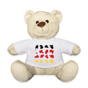 Flagge der deutschen Staaten - Teddy - Weiß - Vorne