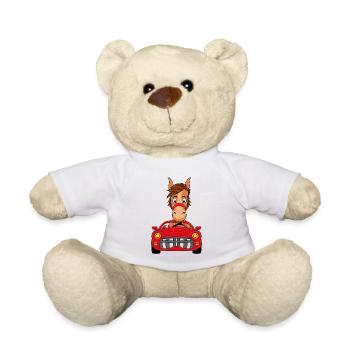 AUTO - CABRIO - PONY - PFERD - TIER - TIERISCH - Teddy - Weiß - Vorne