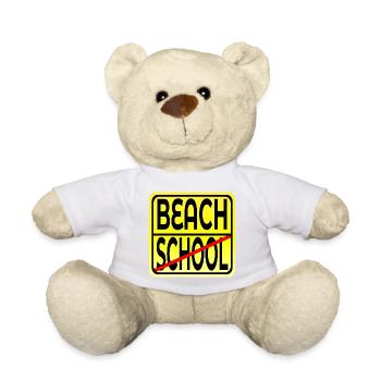 FIN DE L’ÉCOLE VACANCES D’ÉTÉ VACANCES À LA PLAGE - Nounours - blanc - Devant