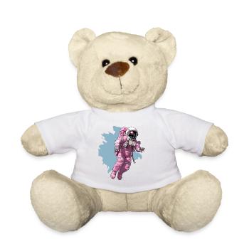 Rosa Raumanzug im Kosmos - Teddy - Weiß - Vorne