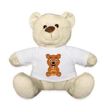 HONIG - TEDDYBÄR - BÄR - TEDDY - KINDER - BABY - Teddy - Weiß - Vorne