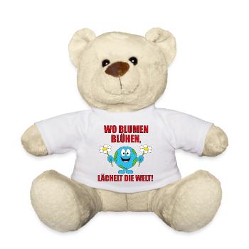 WO BLUMEN BLÜHEN, LÄCHELT DIE WELT! - Teddy - Weiß - Vorne