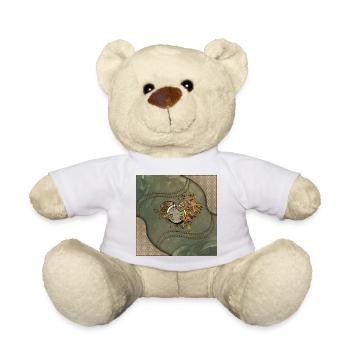 Wonderful steampunk watch - Teddy Bear - white - Front