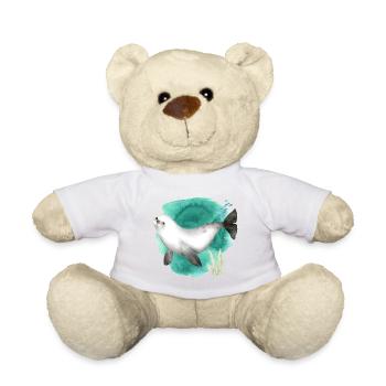 Aquarell Niedliche Robbe im Ozean - Teddy - Weiß - Vorne
