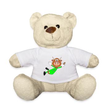 FLIEGENFÄNGER - TORWART - FUßBALL - RIND - KUH - Teddy - Weiß - Vorne