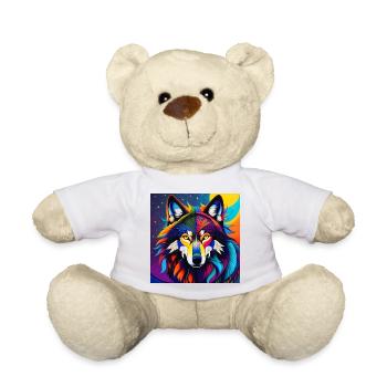 Wolf - Teddy Bear - white - Front