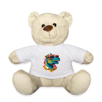 Dino Cool: Retro Ornithopods T-Shirt - Teddy Bear - white - Front