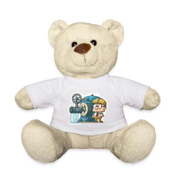 Power of Wind: Wind Energy - Teddy Bear - white - Front