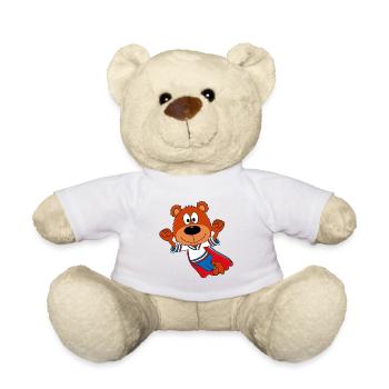 TEDDY - SUPERHELD - TEDDYBÄR - KINDER - BABYS - Teddy - Weiß - Vorne