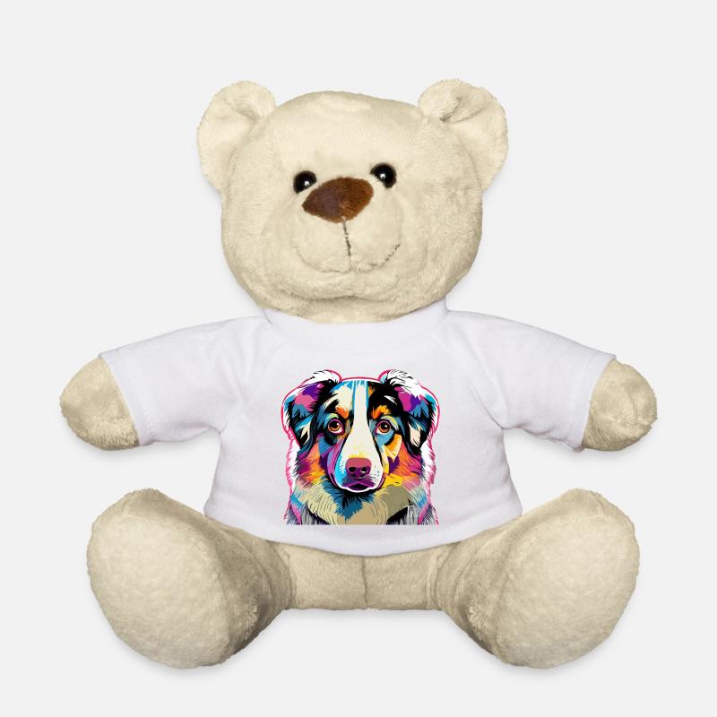 Bunter Australien Shepherd  - Teddy - Weiß