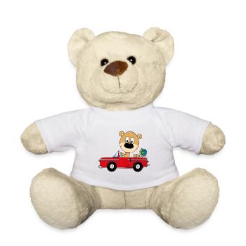 TEDDYBÄR - AUTO - REISE - URLAUB - FERIEN - Teddy - Weiß - Vorne