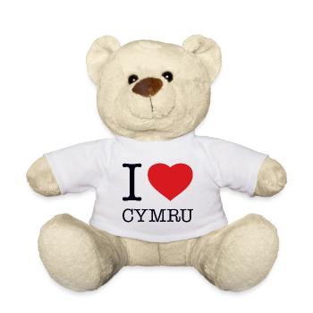 I LOVE WALES - Teddy - Weiß - Vorne