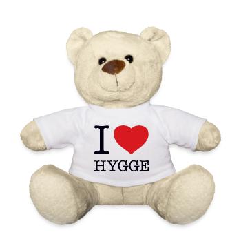 I LOVE HYGGE Dänemark Denmark - Teddy Bear - white - Front