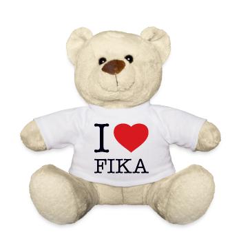 I LOVE FIKA Schweden Sweden Sverige - Teddy - Weiß - Vorne