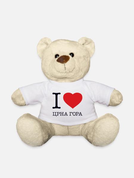 I LOVE MONTENEGRO - Teddy - Weiß