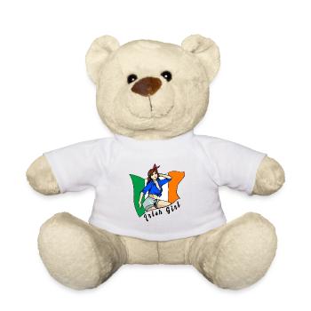 Irish girl flag design - Teddy Bear - white - Front
