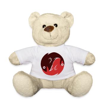 Ying Yang - Poissons rouge - Nounours - blanc - Devant
