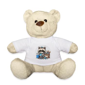 Raton laveur rusé - Nounours - blanc - Devant