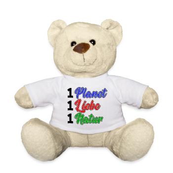 Planet Umwelt Natur Erde Umweltfreundlich Spruch - Teddy - Weiß - Vorne