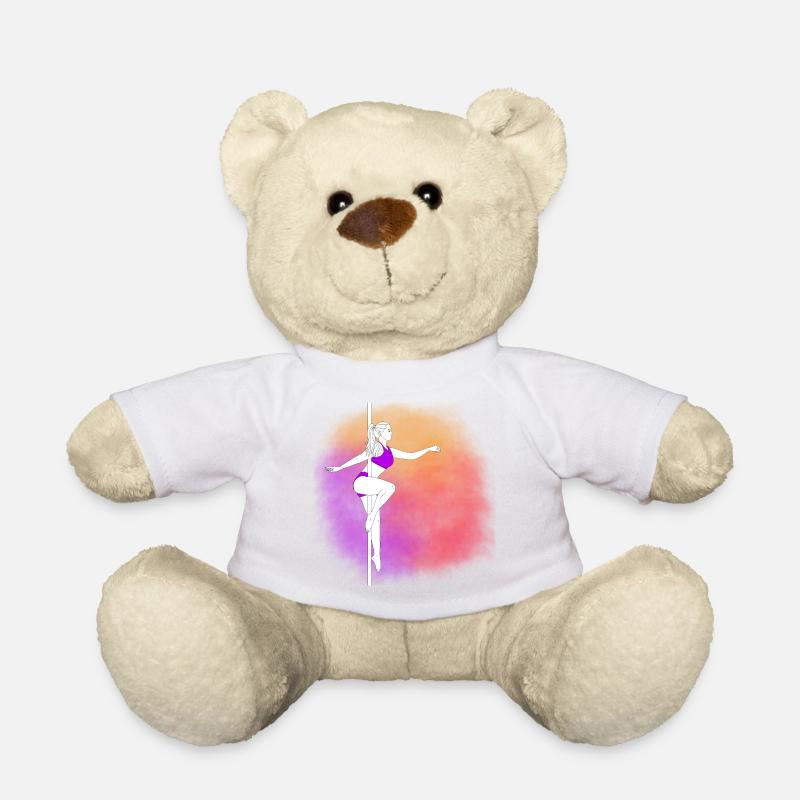 Pole Dance Neon Sunset - Teddy Bear - white