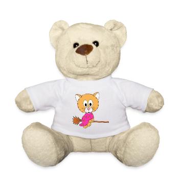 KATZE - HEXE - Teddy - Weiß - Vorne