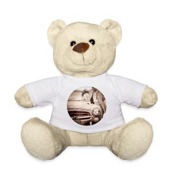 Vintage Autopalette Design in Sepia Tones - Teddy - Weiß - Vorne