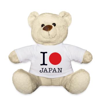 I LOVE JAPAN - Teddy Bear - white - Front
