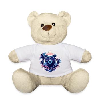 Future Bear with sunglasses - Teddy Bear - white - Front