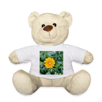 Fleur d’échinacée rugueuse / rayon jaune - Nounours - blanc - Devant