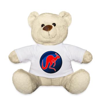 KANGAROO LINE DRAWING MARSUPIALS - Teddy Bear - white - Front