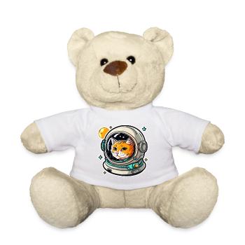 Feline Flyer - Teddy Bear - white - Front