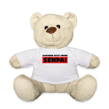 Senpai Statement Mangastyle Anime Japan Comic - Teddy - Weiß - Vorne