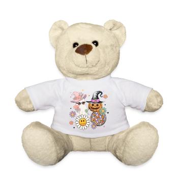 Halloween Retro Vintage Groovy - Nounours - blanc - Devant