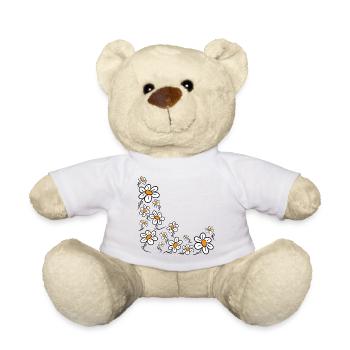 Daisies Daisies Flower Vine Flower Floral - Teddy Bear - white - Front