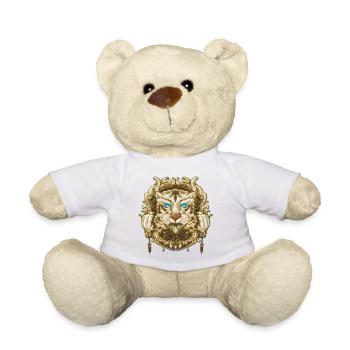 Dekorativer Fantasie-Tierkopf - Teddy - Weiß - Vorne