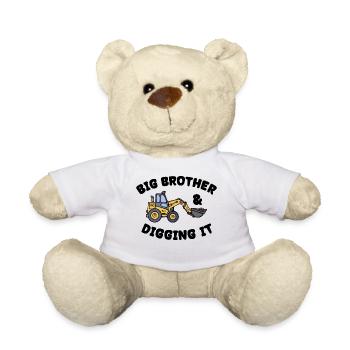 Großer Bruder Statement Bruderherz Geschwister - Teddy - Weiß - Vorne