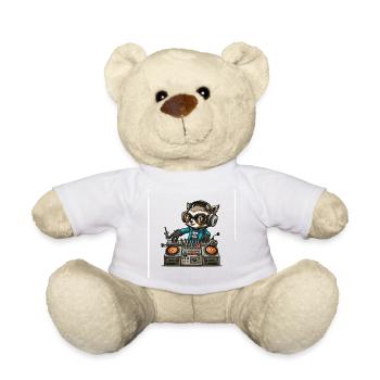 Raccoon Rave - Teddy Bear - white - Front