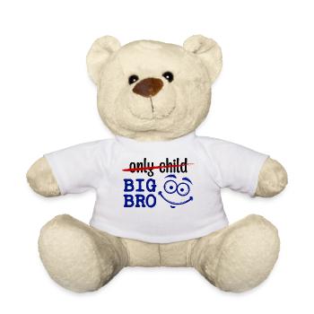 Einzelkind Großer Bruder Statement Bruderherz - Teddy - Weiß - Vorne