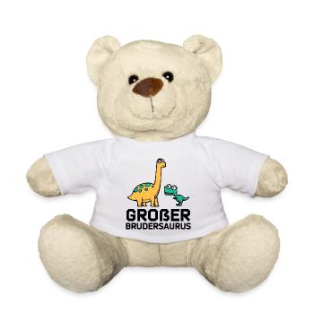 Geschwisterliebe Dino Bro Bruderherz Großer Bruder - Teddy - Weiß - Vorne