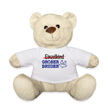 Großer Bruder Statement Einzelkind Geschwister - Teddy - Weiß - Vorne