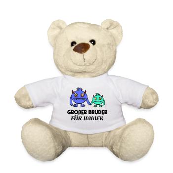 Großer Bruder Geschwisterliebe Statement Bro - Teddy - Weiß - Vorne