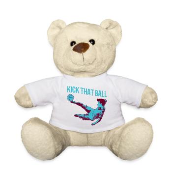 Soccer boy - Teddy Bear - white - Front