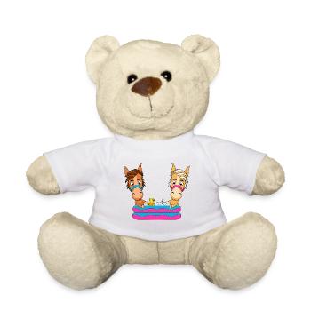 PFERDE - PONYS - PLANSCHBECKEN - TIERE - Teddy - Weiß - Vorne