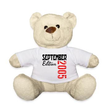 SEPTEMBER 2005 - 21ST BIRTHDAY - Teddy Bear - white - Front