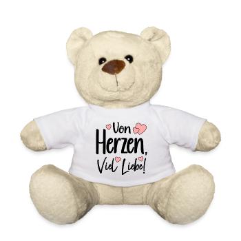ACHTSAMKEIT BEZIEHUNG - VON HERZEN VIEL LIEBE - Teddy - Weiß - Vorne
