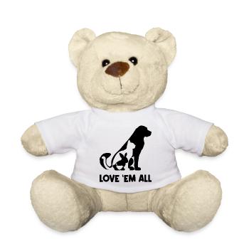 Animals Pets Cat Dog Bunny Pet Statement - Teddy Bear - white - Front