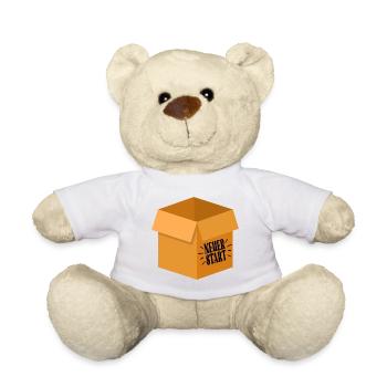 NEUER START - ABSCHIEDSGESCHENKE KARTON - Teddy - Weiß - Vorne