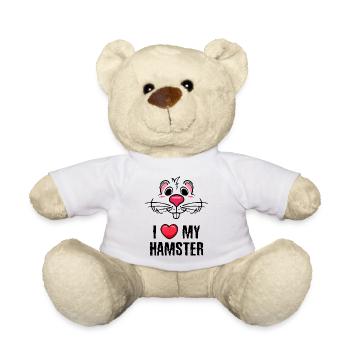 Hamster Herz Haustiere Statement Lieblingstier - Teddy - Weiß - Vorne