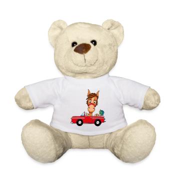 PFERD - AUTO - REISE - WELTENBUMMLER - PONY - Teddy - Weiß - Vorne